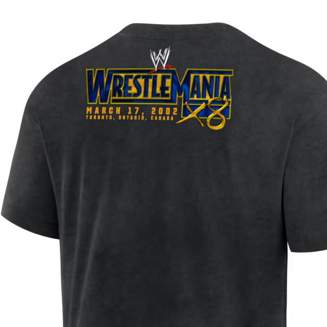 ザ ロック vs ハルク ホーガンモデル 海外取寄 WWE AUTHENTIC Tシャツ WRESTLE MANIA X8 ICON VS ICON BOXY T-SHIRT BLACK