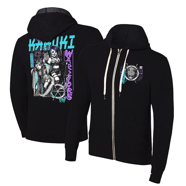 カブキウォリアーズモデル 海外取寄 WWE AUTHENTIC フーディー SUPERSTAR FULL-ZIP HOODIE BLACK