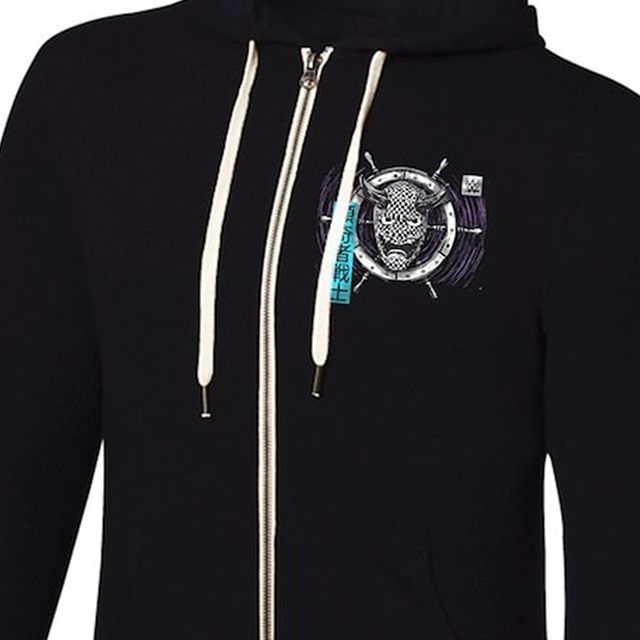 カブキウォリアーズモデル 海外取寄 WWE AUTHENTIC フーディー SUPERSTAR FULL-ZIP HOODIE BLACK