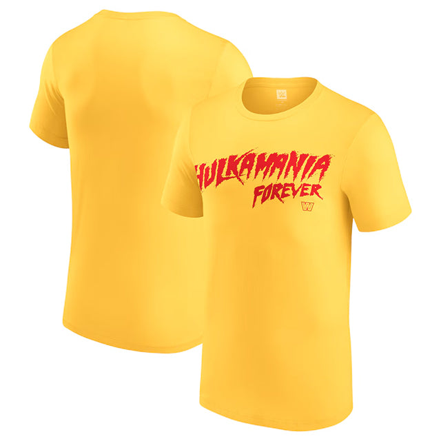 ハルク ホーガンモデル 海外取寄 WWE AUTHENTIC Tシャツ HULKAMANIA FOREVER T-SHIRT YELLOW