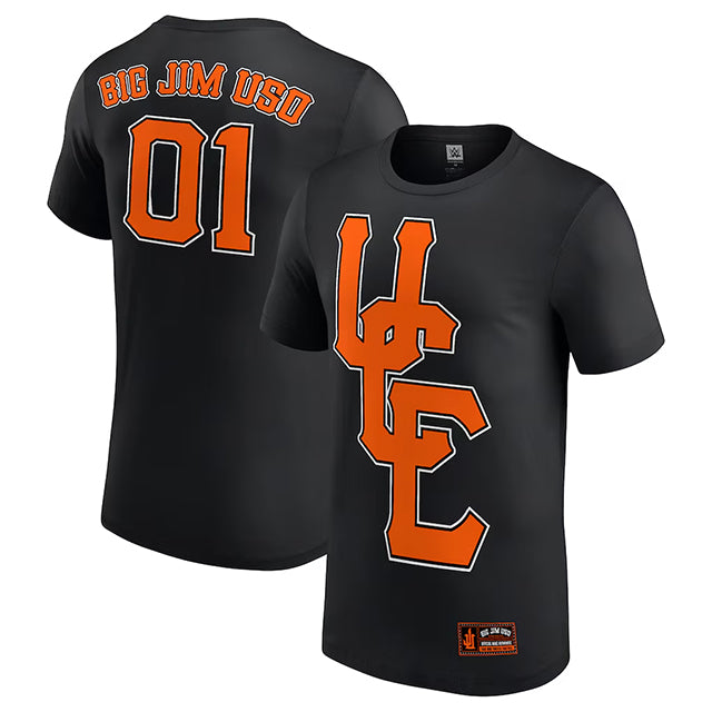 ジミー ウーソモデル 海外取寄 WWE AUTHENTIC Tシャツ BIG JIM T-SHIRT BLACK
