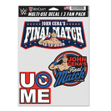 ジョン シナモデル 海外取寄 WWE ウィンクラフト ステッカー MULTI-USE 3-FAN PACK DECAL
