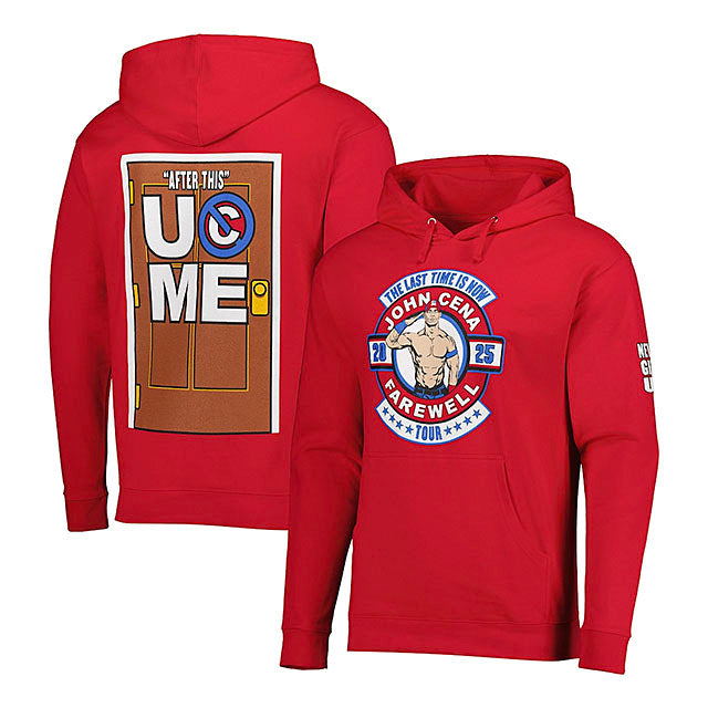 ジョン シナモデル 海外取寄 WWE AUTHENTIC フーディー FAREWELL TOUR PULLOVER HOODIE RED