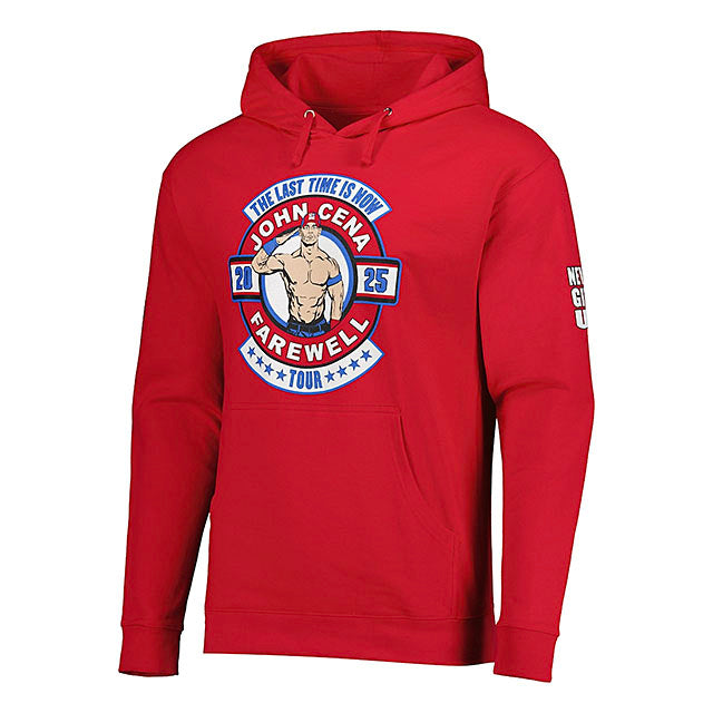 ジョン シナモデル 海外取寄 WWE AUTHENTIC フーディー FAREWELL TOUR PULLOVER HOODIE RED