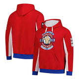 ジョン シナモデル 海外取寄 WWE AUTHENTIC フーディー FAREWELL TOUR CHENILLE PULLOVER HOODIE RED