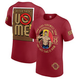 ジョン シナモデル 海外取寄 WWE AUTHENTIC Tシャツ FAREWELL TOUR 2025 BRUSSELE T-SHIRT BURGUNDY