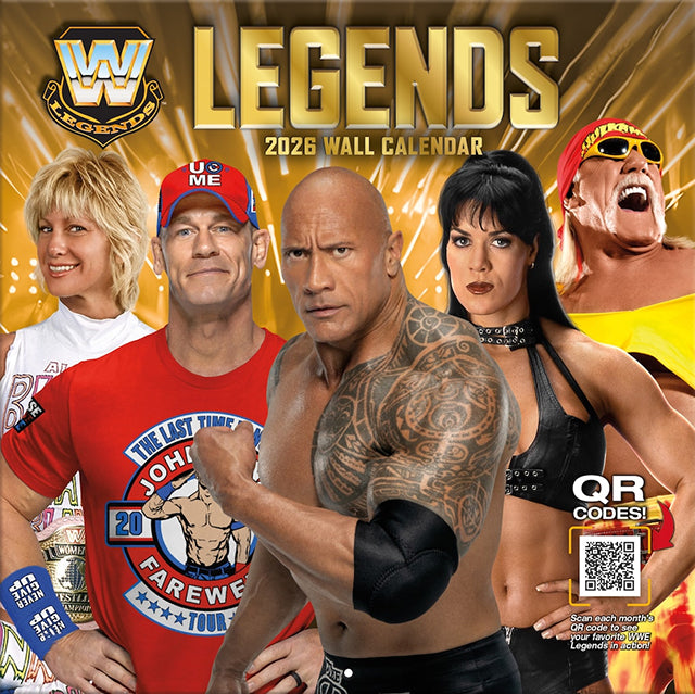 海外取寄 2026 壁掛けカレンダー WWE LEGENDS 16-MONTH 2026 WALL CALENDER