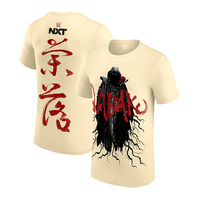 ナラクモデル 海外取寄 WWE AUTHENTIC Tシャツ SHADOWED FIGURE T-SHIRT CREAM