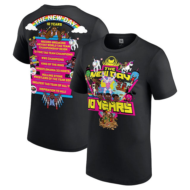 海外取寄 ニューデイモデル WWE AUTHENTIC Tシャツ 10 YEARS