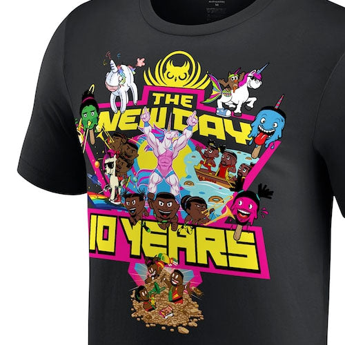 海外取寄 ニューデイモデル WWE AUTHENTIC Tシャツ 10 YEARS