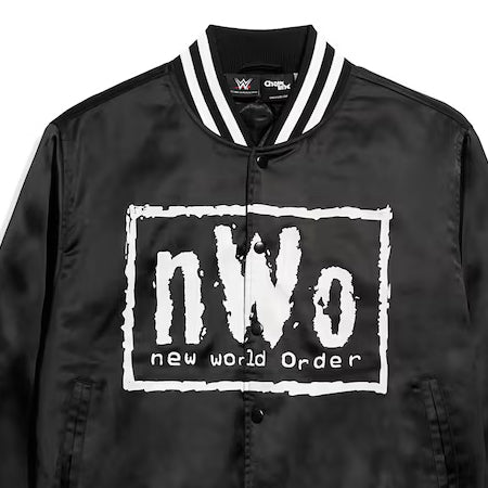 海外取寄 WWE ジャケット nWo OG QUILTED SATIN FULL-SNAP JACKET BLACK