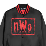 海外取寄 WWE ジャケット nWo WOLFPAC QUILTED SATIN FULL-SNAP JACKET BLACK