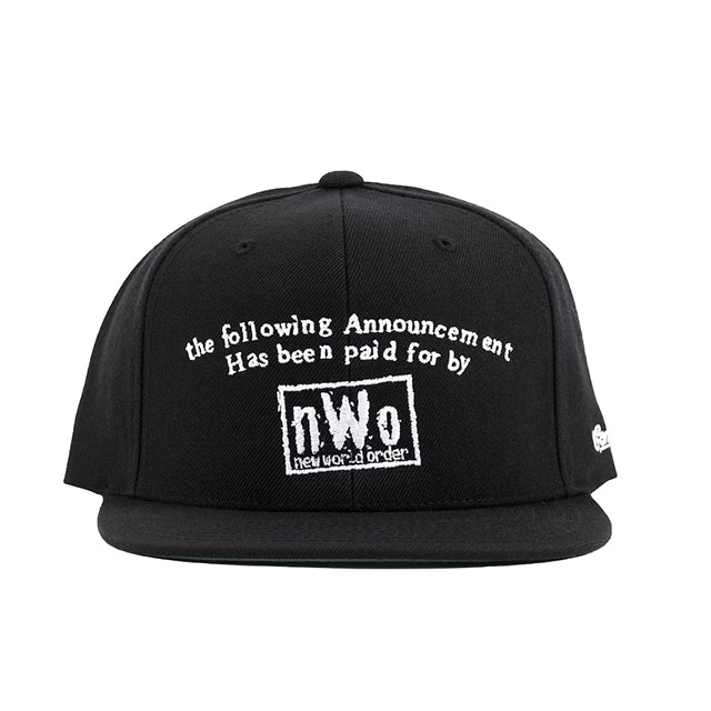 海外取寄 nWo CONTENDERS CLOTHING ANNOUNCEMENT SNAPBACK CAP BLACK