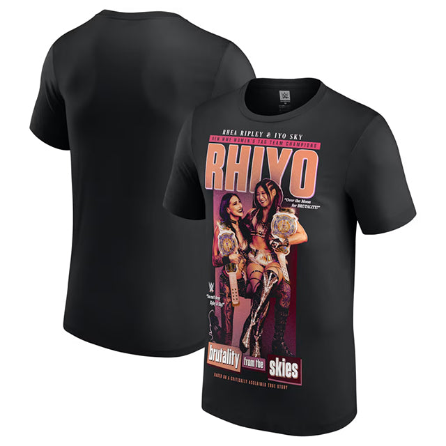 リア リプリー&イヨ スカイモデル 海外取寄 WWE AUTHENTIC Tシャツ TAG TEAM CHAMPIONS T-SHIRT BLACK
