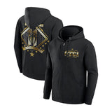 ローマン レインズモデル 海外取寄 WWE AUTHENTIC フーディー 11 STAR FULL-ZIP HOODIE HOODIE BLACK