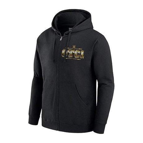 ローマン レインズモデル 海外取寄 WWE AUTHENTIC フーディー 11 STAR FULL-ZIP HOODIE HOODIE BLACK