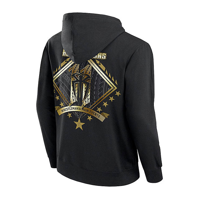 ローマン レインズモデル 海外取寄 WWE AUTHENTIC フーディー 11 STAR FULL-ZIP HOODIE HOODIE BLACK