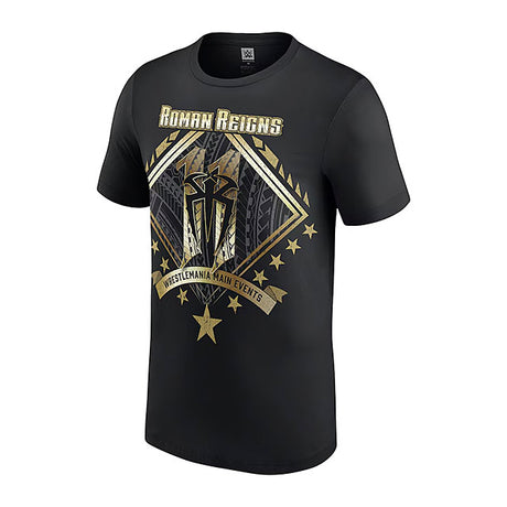 ローマン レインズモデル WWE AUTHENTIC Tシャツ 11 WRESTLEMANIA MAIN EVENTS T-SHIRT BLACK