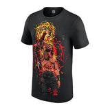 ローマン レインズモデル 海外取寄 WWE AUTHENTIC Tシャツ AURA CARTOON T-SHIRT BLACK