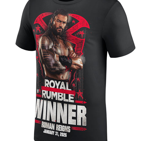 ローマン レインズモデル 海外取寄 WWE AUTHENTIC Tシャツ ROYAL RUMBLE 2026 T-SHIRT BLACK