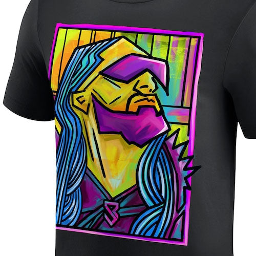 セス "フリーキン" ロリンズモデル 海外取寄 WWE AUTHENTIC Tシャツ VISIONARY ABSTRACT T-SHIRT BLACK