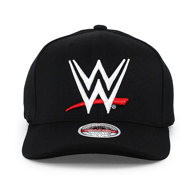 WWEロゴモデル ミッチェル＆ネス キャップ LOGO CLASSIC STRETCH SNAPBACK CAP BLACK