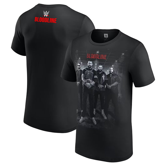 ザ・ブラッドラインモデル 海外取寄 WWE AUTHENTIC Tシャツ THE BLOODLINE PHOTO T-SHIRT BLACK