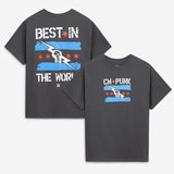 CMパンクモデル 海外取寄 GOODIE TWO SLEEVES Tシャツ BEST IN THE WORLD GRAPHIC T-SHIRT CHARCOAL