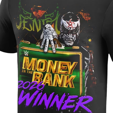 ペンタモデル 海外取寄 WWE AUTHENTIC Tシャツ MONEY IN THE BANK 2026 MEN'S MATCH WINNER T-SHIRT BLACK