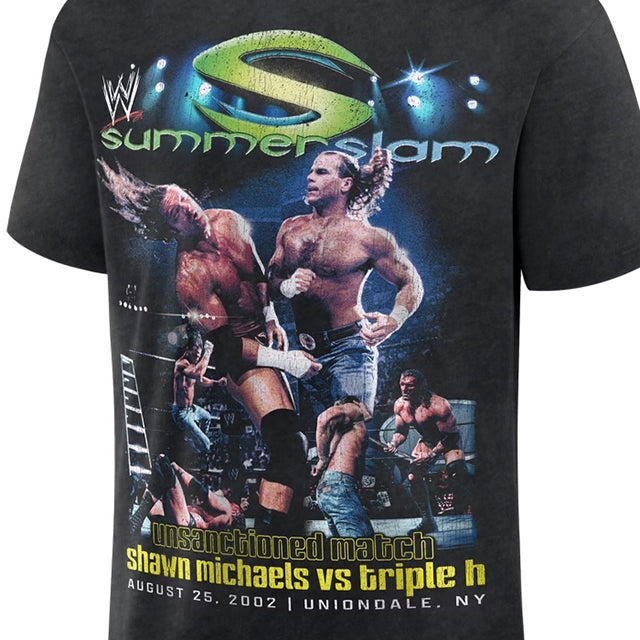 ショーン マイケルズ vs トリプルHモデル 海外取寄 WWE AUTHENTIC Tシャツ SUMMERSLAM 2002 T-SHIRT BLACK