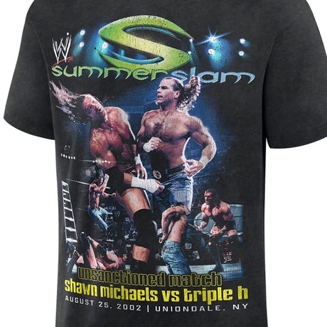 ショーン マイケルズ vs トリプルHモデル 海外取寄 WWE AUTHENTIC Tシャツ SUMMERSLAM 2002 T-SHIRT BLACK