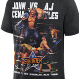 ジョン シナ vs AJ スタイルズモデル 海外取寄 WWE AUTHENTIC Tシャツ SUMMERSLAM 2016 T-SHIRT BLACK