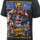 ベッキー リンチ vs ビアンカ ベレアモデル 海外取寄 WWE AUTHENTIC Tシャツ SUMMERSLAM 2022 T-SHIRT BLACK