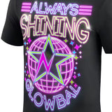 海外取寄 ナオミモデル WWE AUTHENTIC Tシャツ SHINING GLOWBAL T-SHIRT