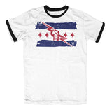 CMパンクモデル 海外取寄 WWE AUTHENTIC Tシャツ BEST IN THE WORLD NEW YORK RINGER T-SHIRT WHITE