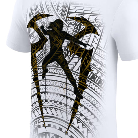 ローマン レインズモデル 海外取寄 WWE AUTHENTIC Tシャツ TRIBAL LOGO T-SHIRT WHITE