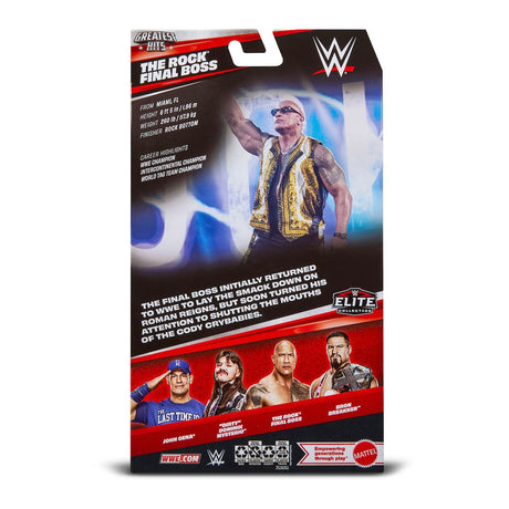 ザ ロックモデル WWE アクションフィギュア MATTEL ELITE COLLECTION SERIES GREATEST HITS ACTION FIGURE