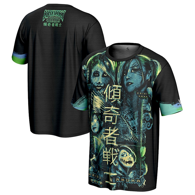 カブキウォリアーズモデル 海外取寄 WWE PROSPHERE Tシャツ KANJI T-SHIRT BLACK