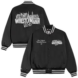 海外取寄 レッスルマニア42モデル WWE ジャケット WRESTLEMANIA 42 VEGAS FULL-SNAP QUILTED SATIN JACKET BLACK