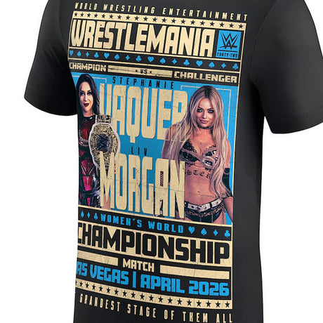 海外取寄 レッスルマニア42モデル ステファニー バッケル vs リヴ モーガン WWE AUTHENTIC Tシャツ