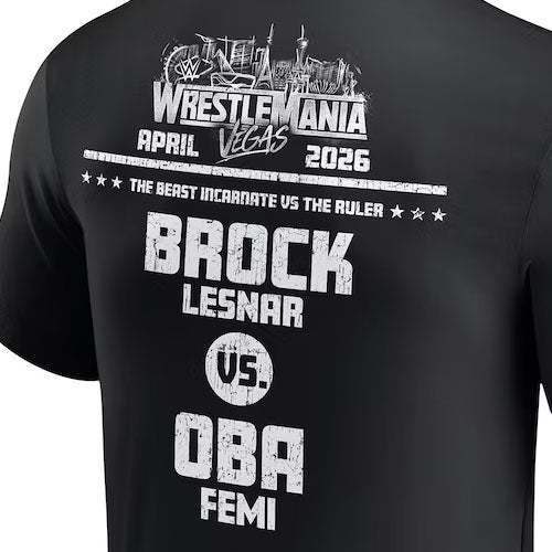 海外取寄 レッスルマニア42モデル オバ フェミ vs ブロック レスナー WWE AUTHENTIC Tシャツ