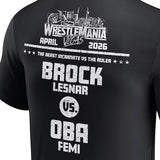 海外取寄 レッスルマニア42モデル オバ フェミ vs ブロック レスナー WWE AUTHENTIC Tシャツ