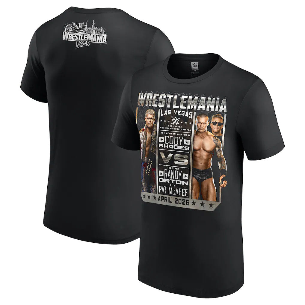 海外取寄 レッスルマニア42モデル コーディ ローデス vs ランディ オートン WWE AUTHENTIC Tシャツ