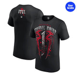 子供用 ローマン レインズモデル 海外取寄 WWE AUTHENTIC Tシャツ YOUTH OTC1 TRIBAL CHIEF T-SHIRT BLACK