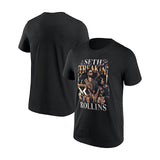 セス "フリーキン" ロリンズモデル 海外取寄 WWE AUTHENTIC Tシャツ MONTAGE BOXY T-SHIRT BLACK