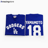 山本由伸モデル ファナティクス Tシャツ ロサンゼルス ドジャース MLB& NAME&NUMBER T-SHIRT ROYAL BLUE