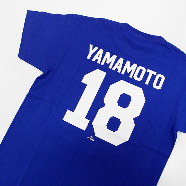 山本由伸モデル ファナティクス Tシャツ ロサンゼルス ドジャース MLB& NAME&NUMBER T-SHIRT ROYAL BLUE