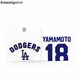 山本由伸モデル ファナティクス Tシャツ ロサンゼルス ドジャース MLB  NAME&NUMBER T-SHIRT WHITE